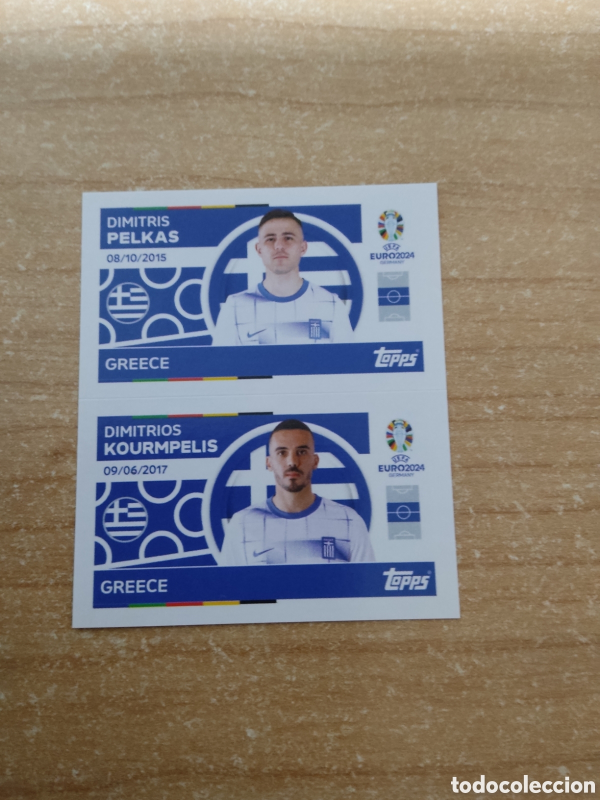Cartes &agrave; collectionner de Football: 10 y 11 PELKAS Y KOURMPELIS GRECIA EURO 2024 TOPPS