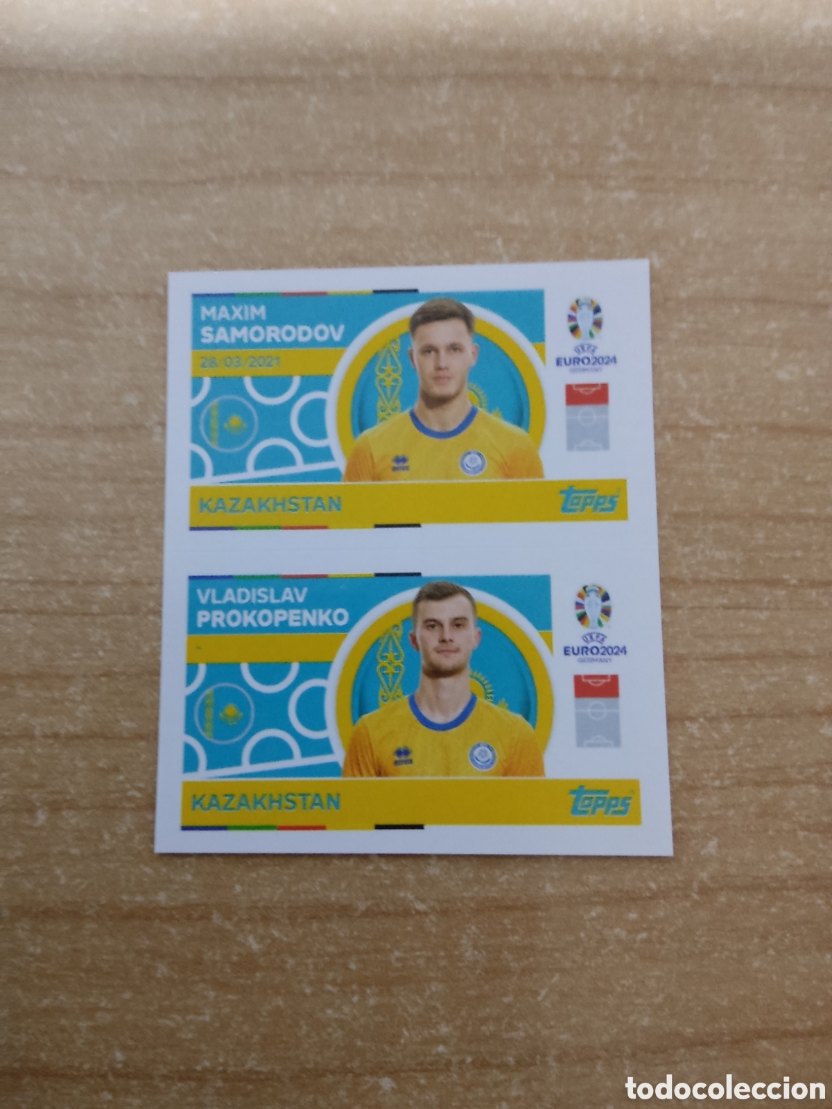 Cartes &agrave; collectionner de Football: 14 y 15 SAMORODOV Y PROKOPENKO KAZAJISTAN EURO 2024 TOPPS