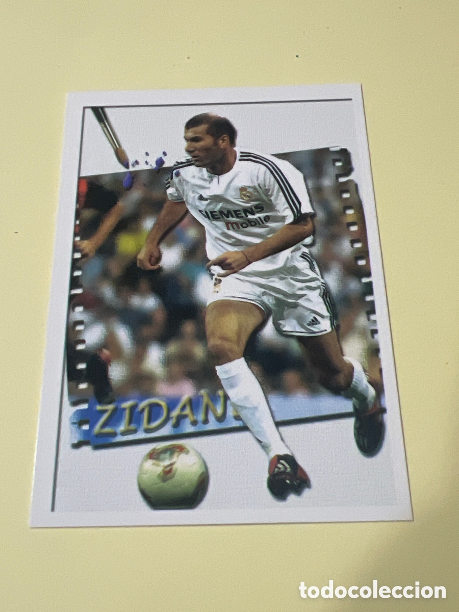 Cromos de f&uacute;tbol: C6649. Cromo 687 ZIDANE (Real Madrid) Trading card FICHAS LIGA FUTBOL 2003 2004 MUNDICROMO