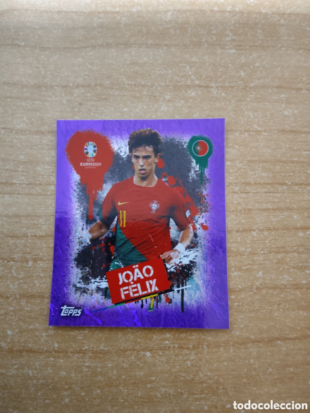 Cromos de f&uacute;tbol: 3 JOAO FELIX LILA PORTUGAL EURO 2024 TOPPS