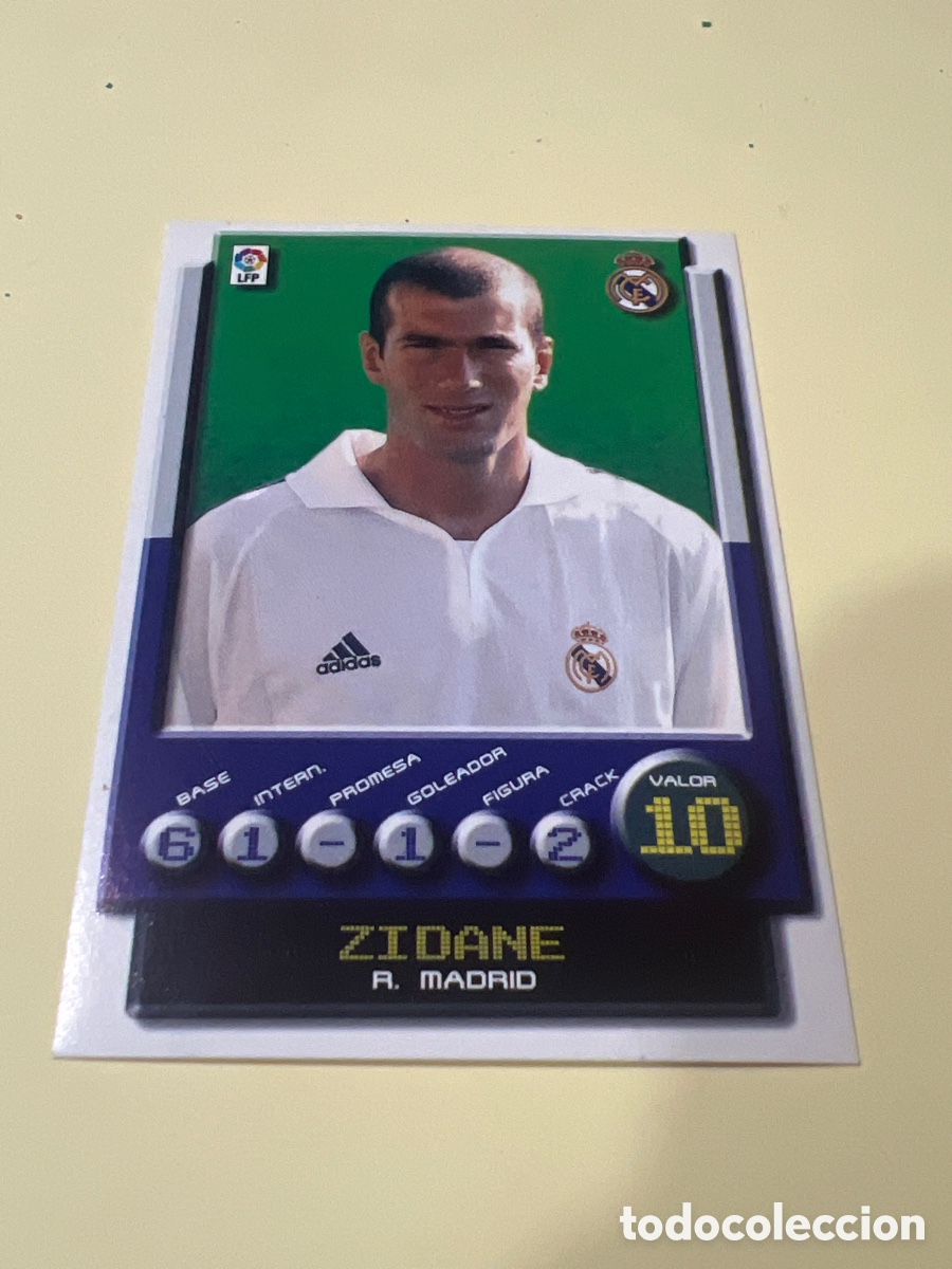 Cromos de f&uacute;tbol: C6652. 175 ZIDANE REAL MADRID PANINI 2001 2002 CROMO FUTBOL 01 02 LIGA - SIN PEGAR
