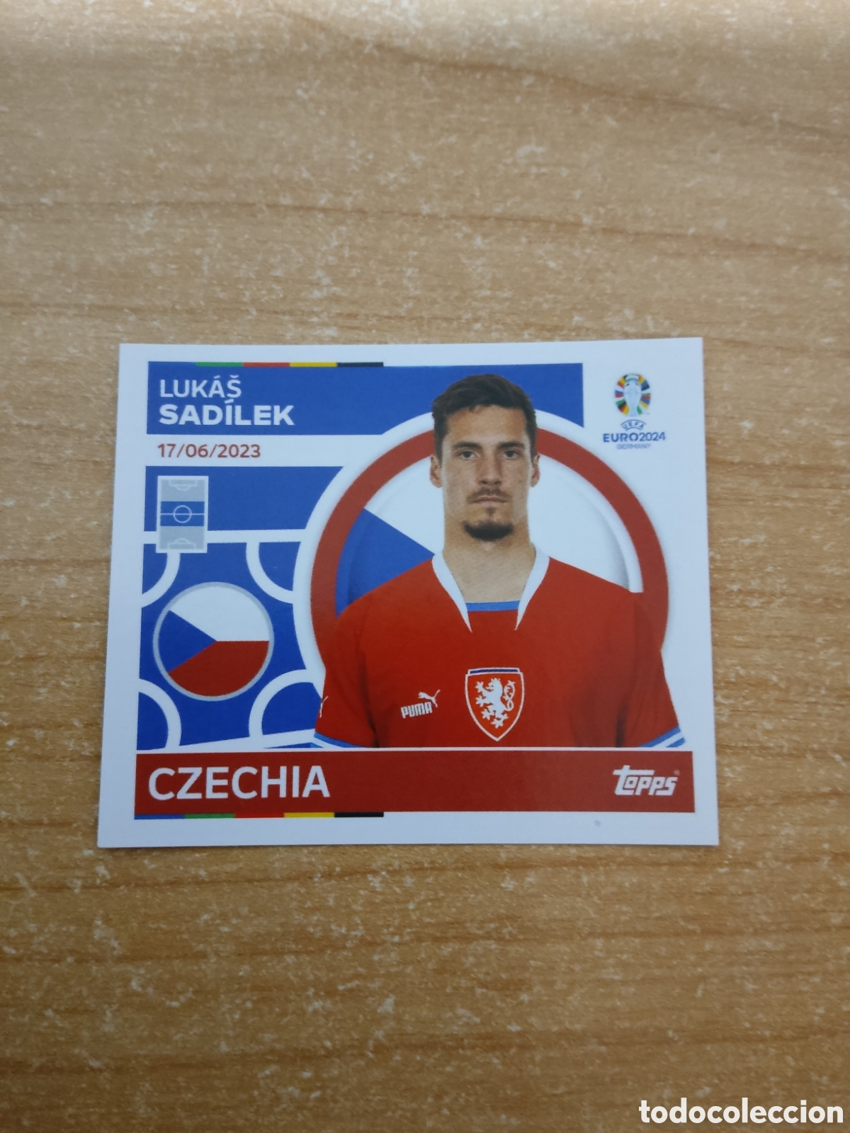 Cromos de f&uacute;tbol: 15 SADILEK REPUBLICA CHECA EURO 2024 TOPPS