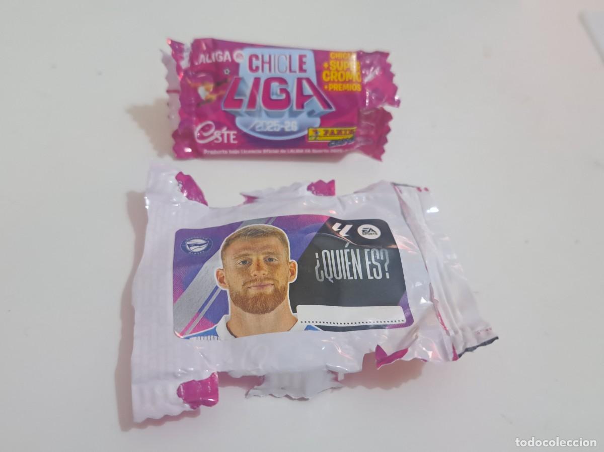 Cromos de f&uacute;tbol: CROMO LIGA 2025-26 CHICLE QUIEN ES? ALAVES PANINI ESTE
