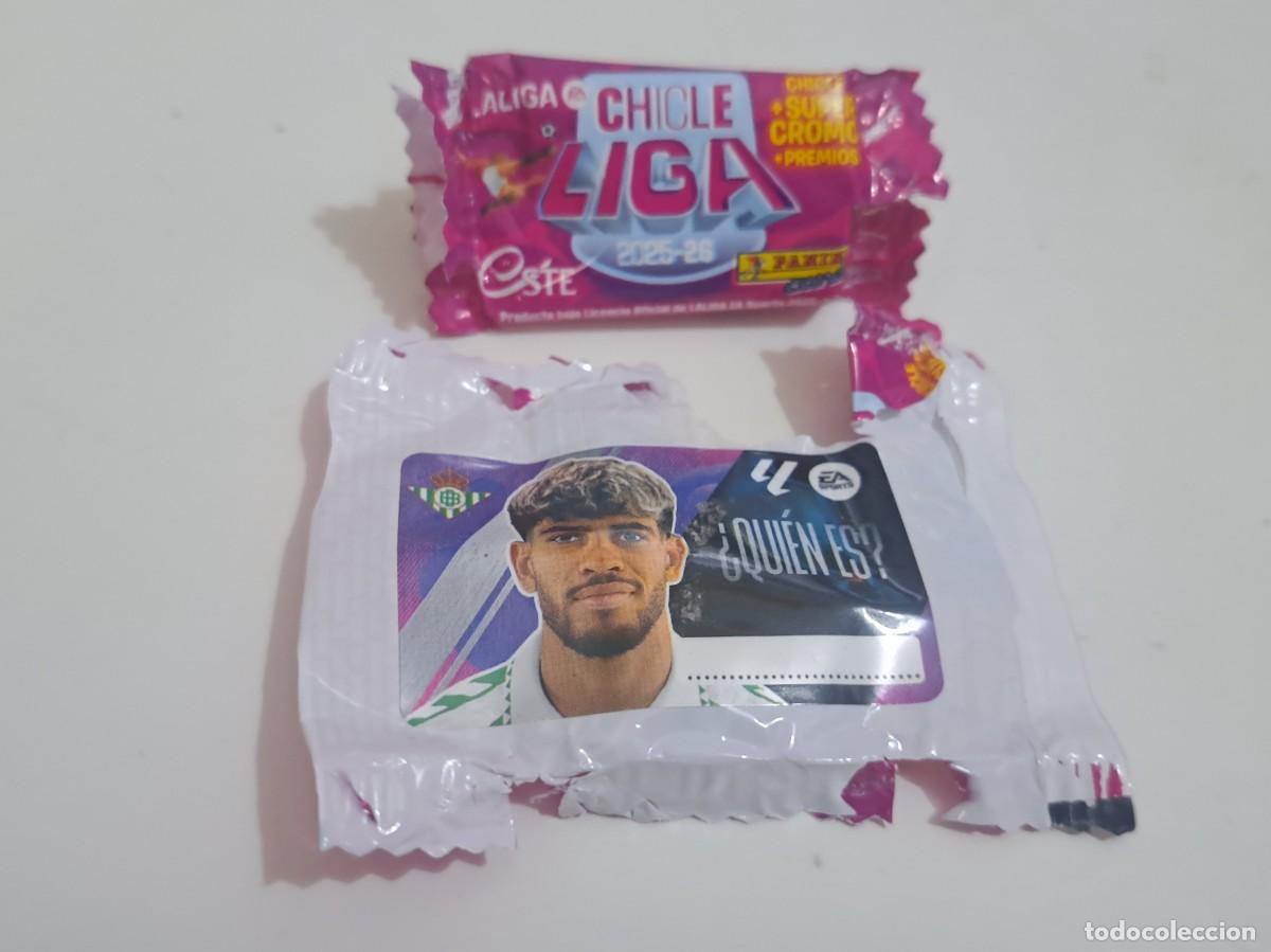 Cromos de f&uacute;tbol: CROMO LIGA 2025-26 CHICLE QUIEN ES? REAL BETIS PANINI ESTE