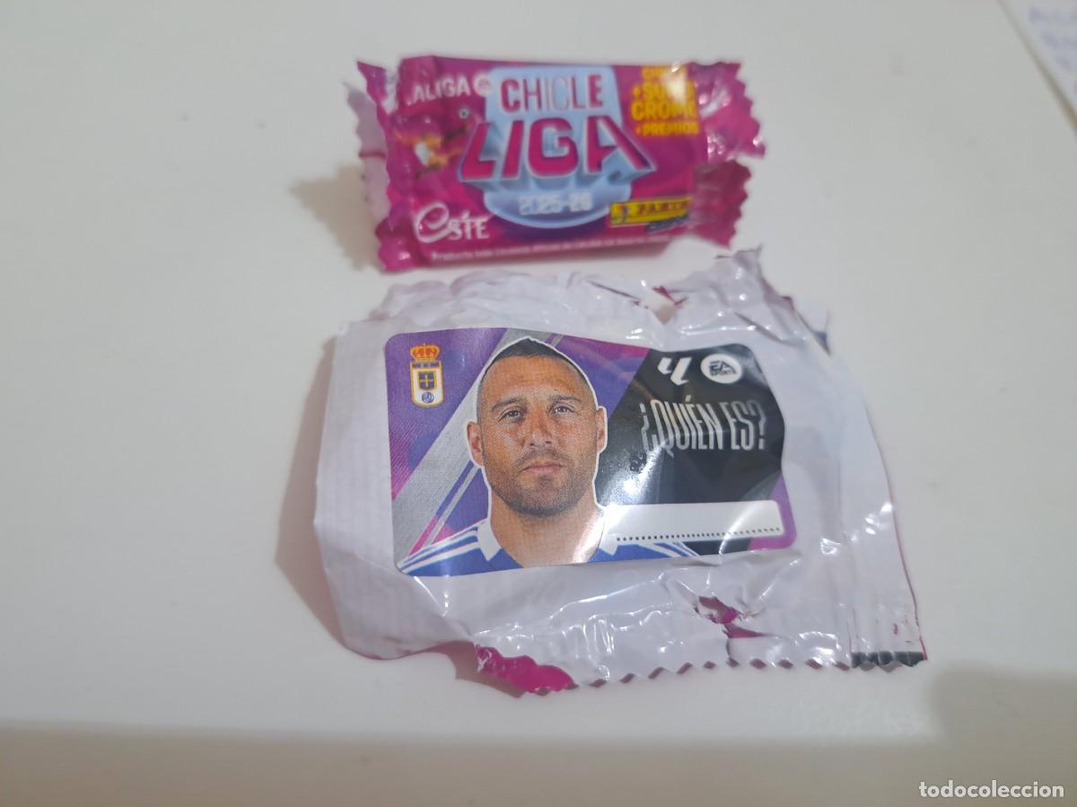 Cromos de f&uacute;tbol: CROMO LIGA 2025-26 CHICLE QUIEN ES? REAL OVIEDO PANINI ESTE