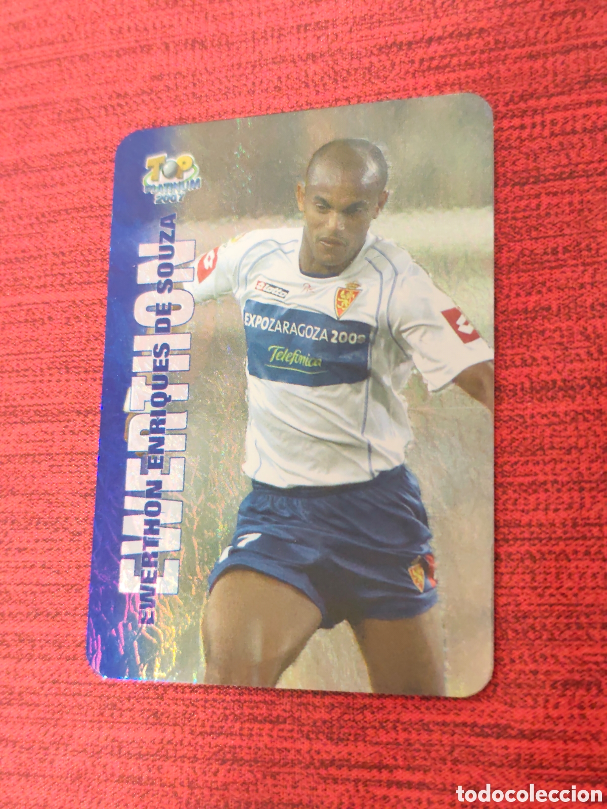 Cromos de f&uacute;tbol: 745 EWERTHON REAL ZARAGOZA JASPEADO TOP PLATINUM MUNDICROMO 2006 2007