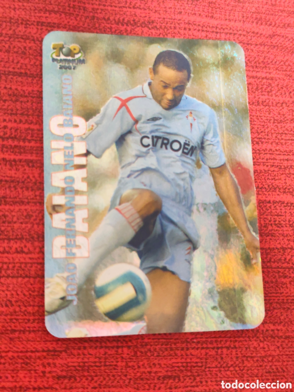 Cromos de f&uacute;tbol: 752 BAIANO CELTA DE VIGO JASPEADO TOP PLATINUM MUNDICROMO 2006 2007