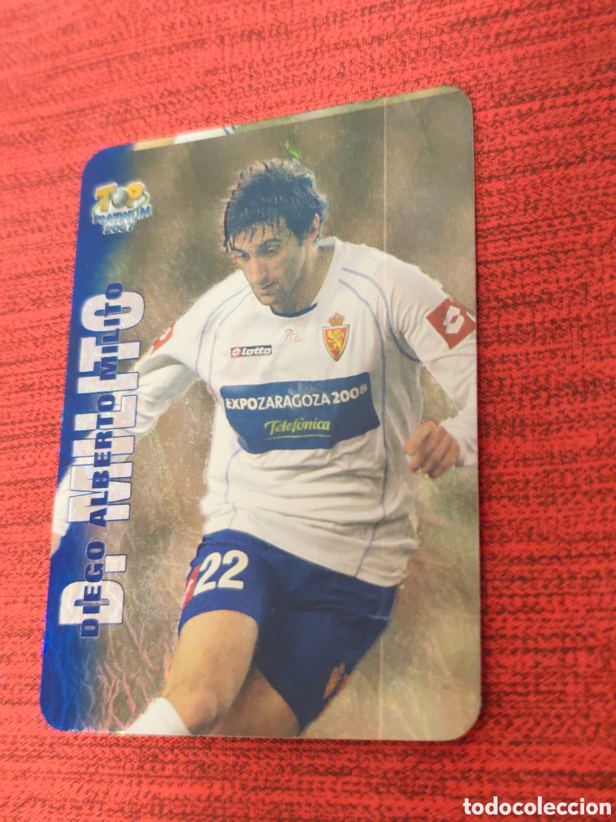 Cromos de f&uacute;tbol: 754 D. MILITO REAL ZARAGOZA JASPEADO TOP PLATINUM MUNDICROMO 2006 2007