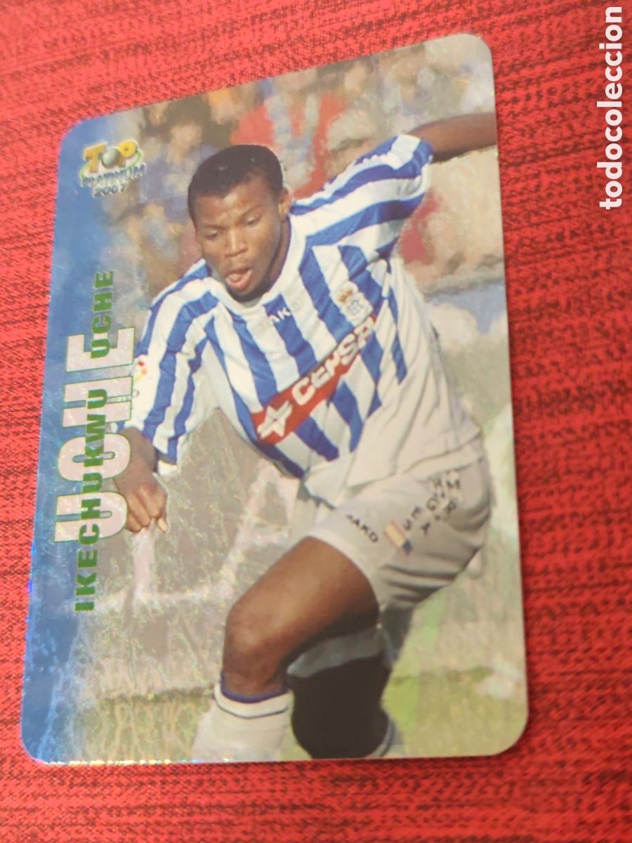 Cromos de f&uacute;tbol: 756 UCHE RECREATIVO HUELVA JASPEADO TOP PLATINUM MUNDICROMO 2006 2007