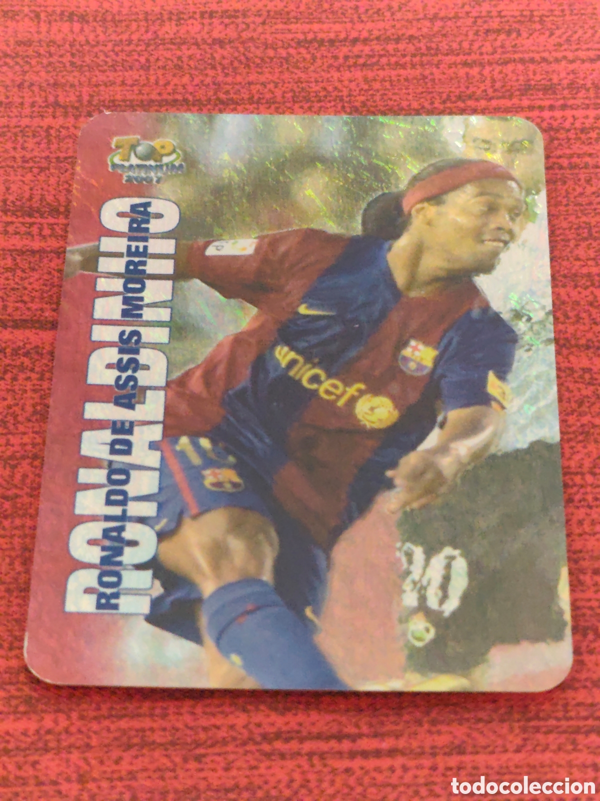 Cromos de Futebol: 748 RONALDINHO FC BARCELONA JASPEADO TOP PLATINUM MUNDICROMO 2006 2007