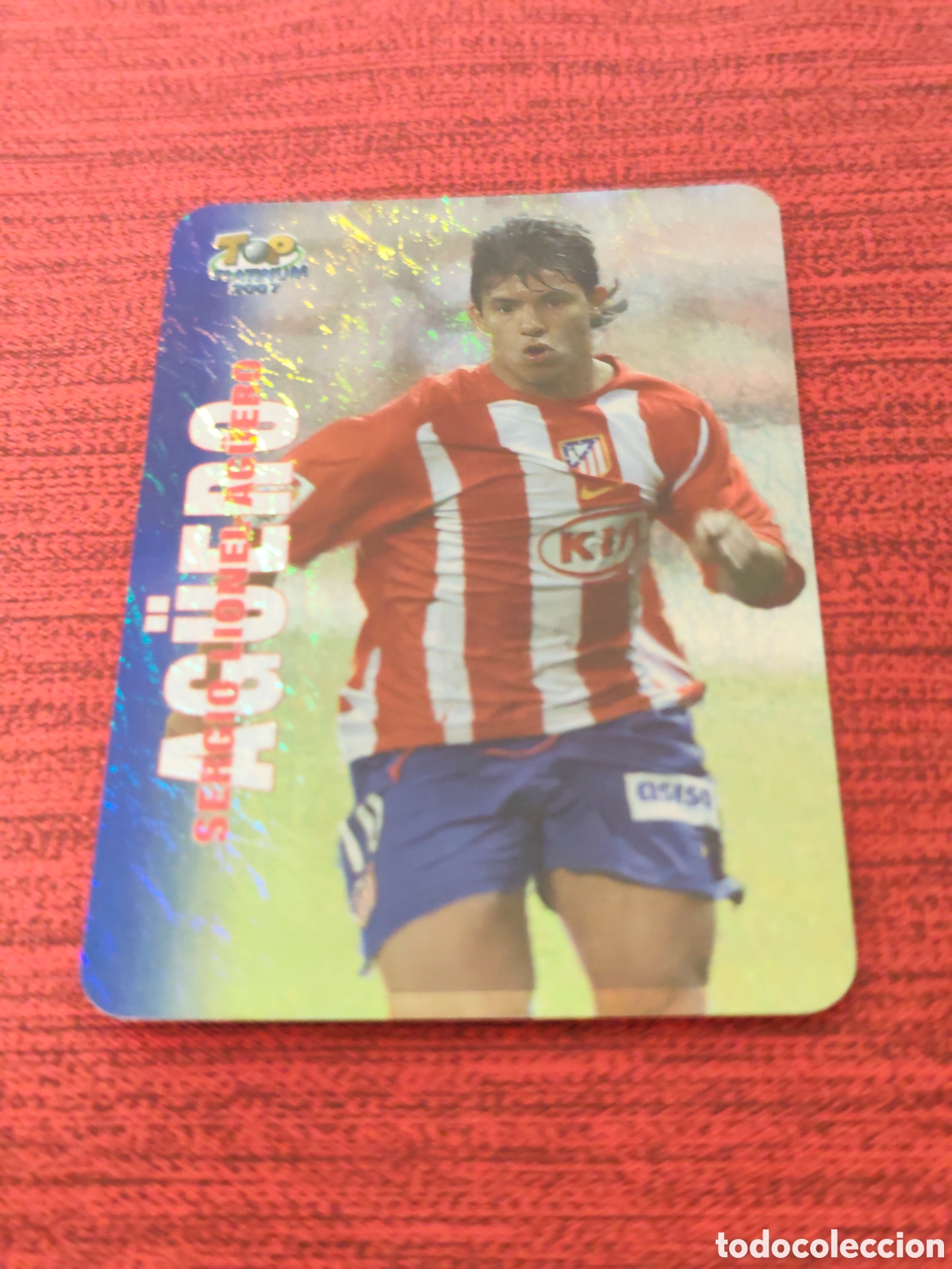 Cromos de Futebol: ROOKIE 762 AG&Uuml;ERO ATL&Eacute;TICO MADRID JASPEADO TOP PLATINUM MUNDICROMO 2006 2007