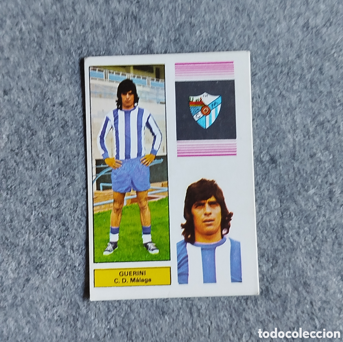 Cromos de f&uacute;tbol: SIN PEGAR GUERINI M&Aacute;LAGA 74 75 1974 1975 FHER DISGRA CROMO NUNCA PEGADO