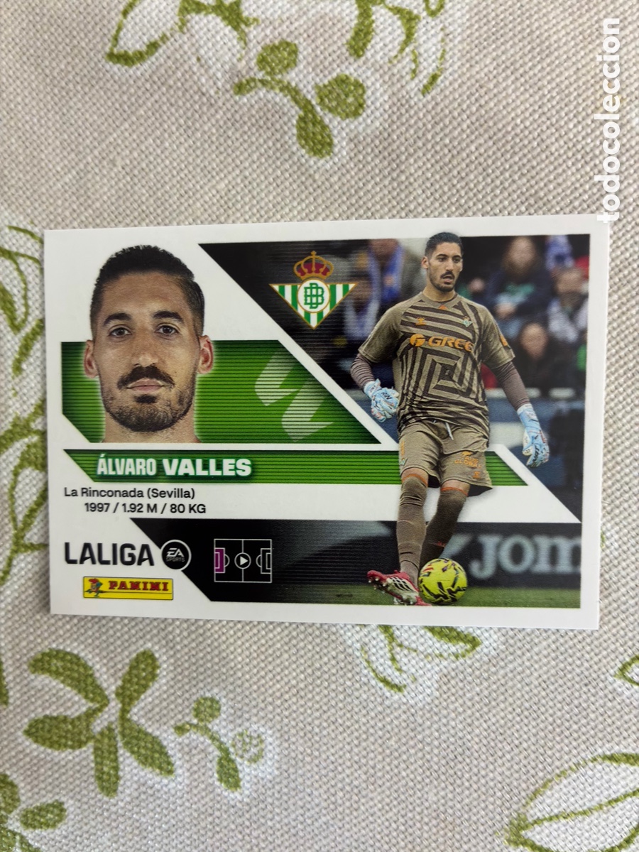 Cromos de f&uacute;tbol: Cromo &Aacute;lvaro Valles (Real Betis) N&ordm; 3 - Colecci&oacute;n Este LIGA 2026-27 Panini (Sin Pegar)