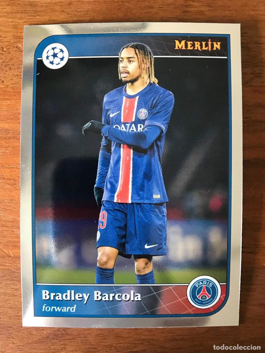 Cromos de f&uacute;tbol: BRADLEY BARCOLA - PSG PARIS - TOPPS CHROME MERLIN UCC UEFA CHAMPIONS - 2024 2025
