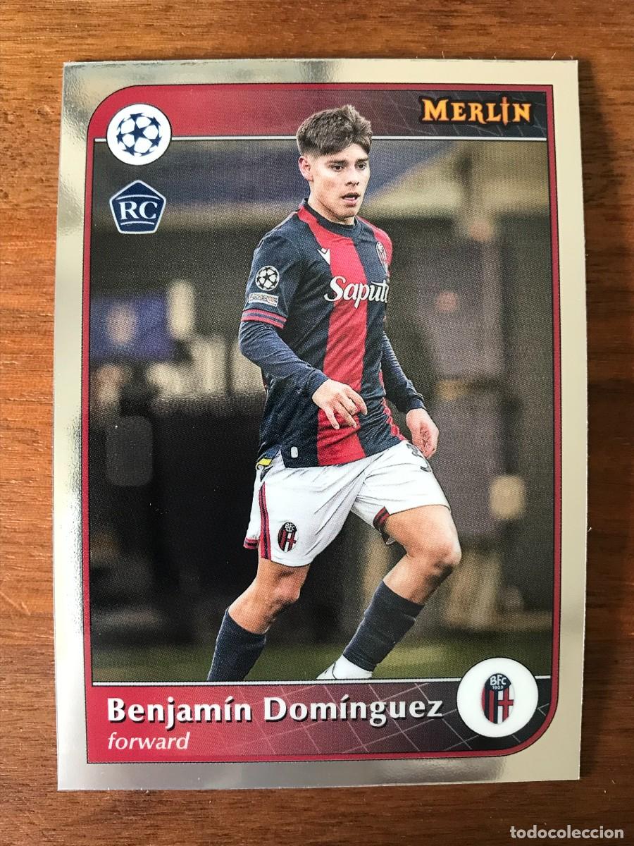 Cromos de f&uacute;tbol: BENJAMIN DOMINGUEZ - BOLOGNA FC - ROOKIE CARD - TOPPS CHROME MERLIN UCC UEFA CHAMPIONS - 2024 2025
