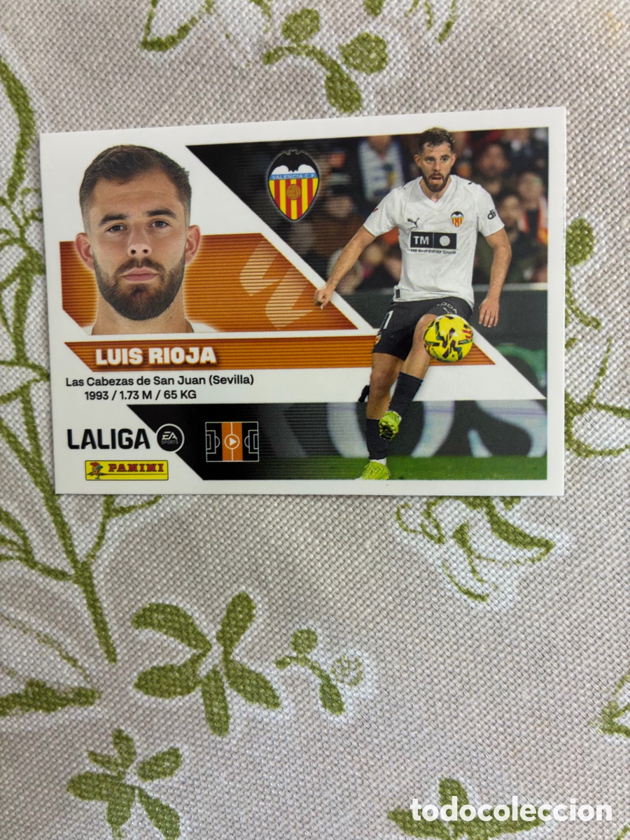 Cromos de f&uacute;tbol: Cromo Luis Rioja (Valencia CF) N&ordm; 14 - Colecci&oacute;n Este LIGA 2026-27 Panini (Sin Pegar)