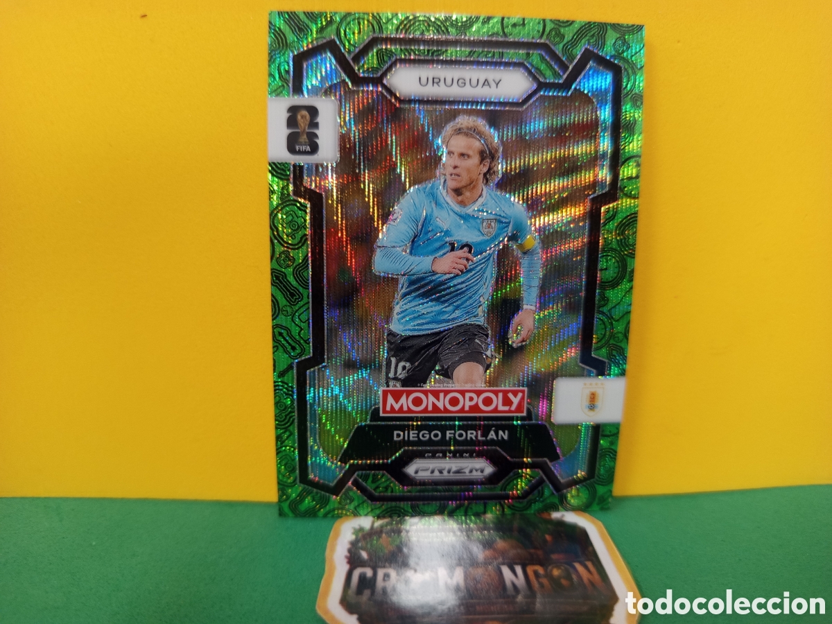 Cromos de f&uacute;tbol: ❇️ CROMO ⚽ DIEGO FORLAN URUGUAY 68 PARALELA VERDE GREEN WAVE MONOPOLY PRIZM MUNDIAL 2026 PANINI ❇️