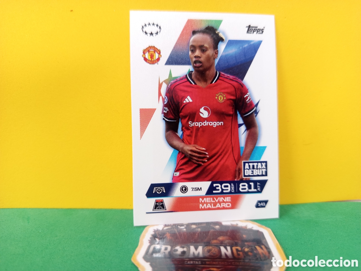 Cromos de f&uacute;tbol: ❇️ CROMO ⚽ MELVINE MALARD MANCHESTER UNITED 141 MATCH ATTAX EXTRA CHAMPIONS 2025 2026 25 26 ❇️