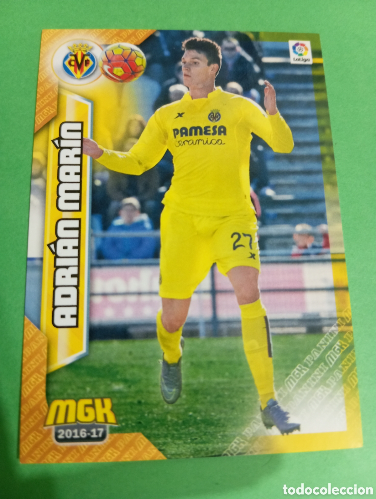 Cromos de f&uacute;tbol: Adri&aacute;n Mar&iacute;n Villarreal n&deg;524 / PANINI MEGACRACKS 2016/2017