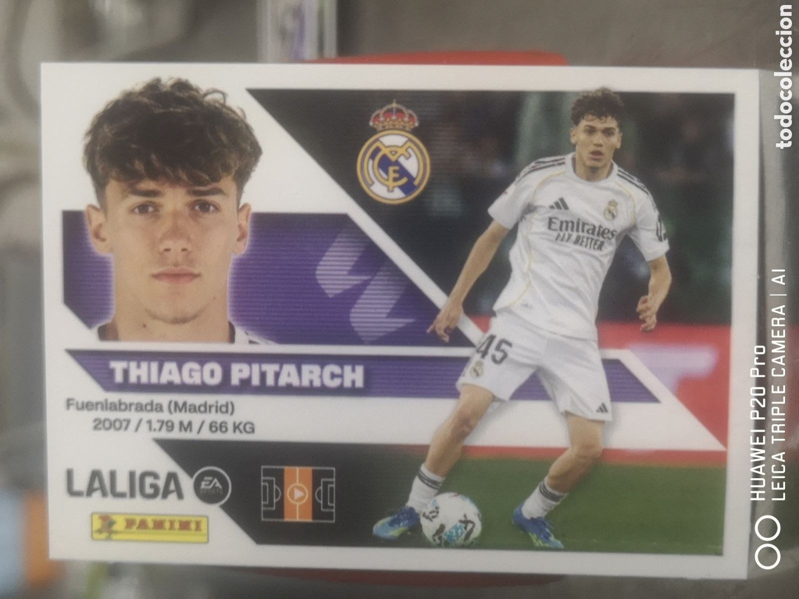 Cromos de f&uacute;tbol: LIGA ESTE 2026 2027 26 27 THIAGO PITARCH 15B REAL MADRID