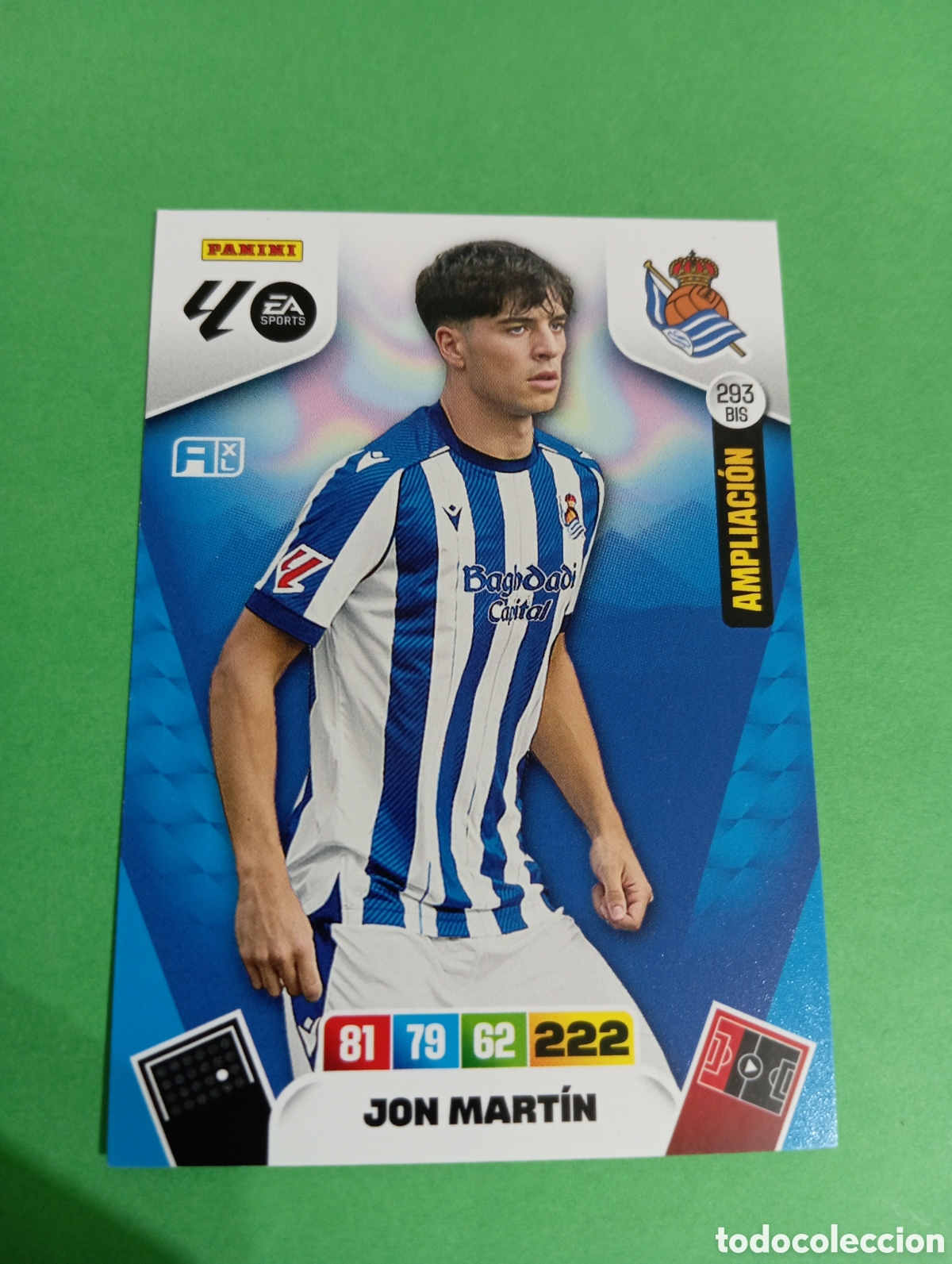 Cromos de f&uacute;tbol: Jon Mart&iacute;n Real Sociedad AMPLIACI&Oacute;N n&deg;293 BIS / PANINI ADRENALYN XL LA LIGA 2025/2026