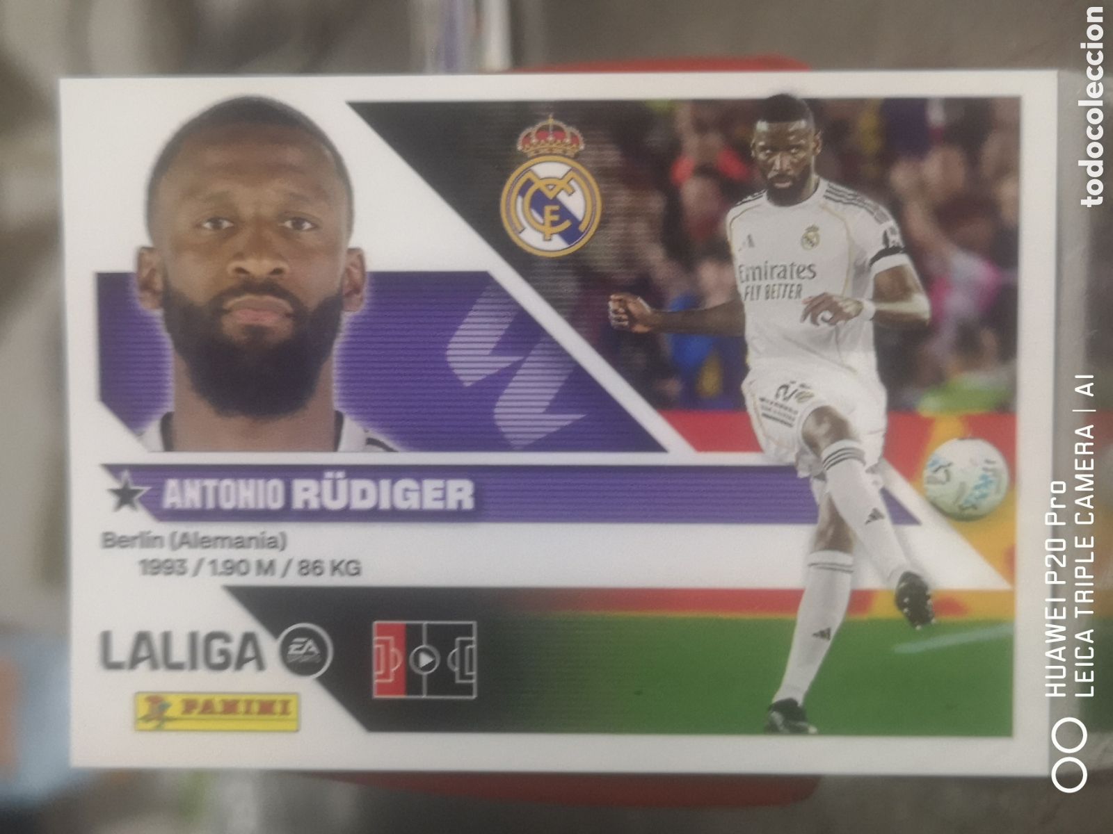 Cromos de f&uacute;tbol: LIGA ESTE 2026 2027 26 27 RUDIGER 8 REAL MADRID