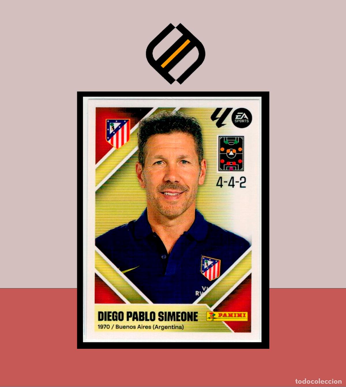 Cromos de f&uacute;tbol: LIGA ESTE 2026 2027 26 27 PANINI ATL&Eacute;TICO MADRID 2 ENTRENADOR DIEGO SIMEONE STICKER LIGA ALB&Uacute;M