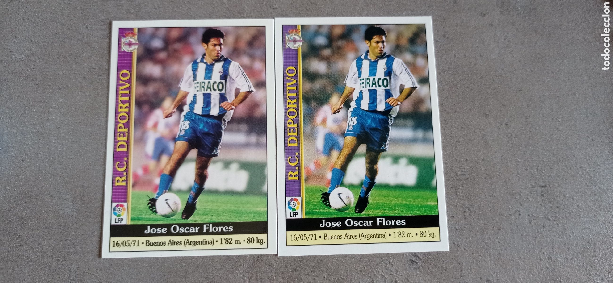 Cromos de f&uacute;tbol: DEPORTIVO CORU&Ntilde;A 106 TURU FLORES LETRAS EN NEGRITA MUNDICROMO 1999 2000 VER FOTOS