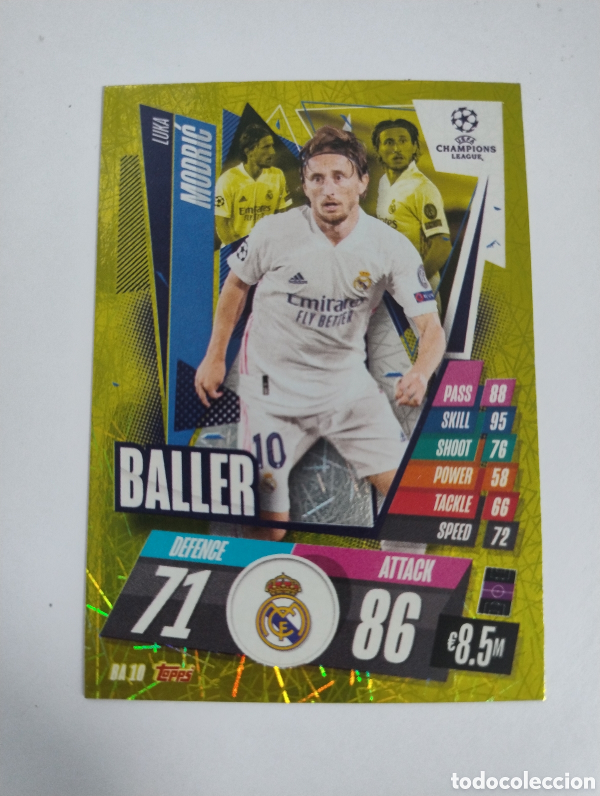 Cromos de f&uacute;tbol: BA 10 - Modric - Real Madrid - Topps Match Attax Extra 2020 - 2021 Baller