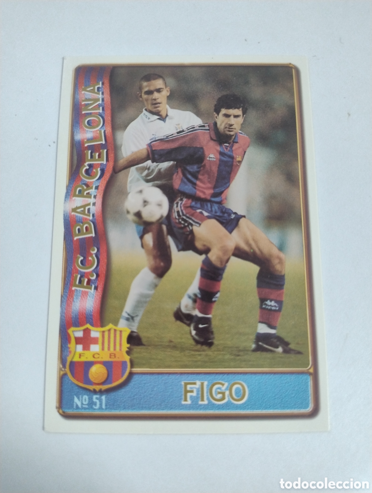 Cromos de f&uacute;tbol: 51 - Figo - Barcelona - Mundicromo Liga 96 - 97