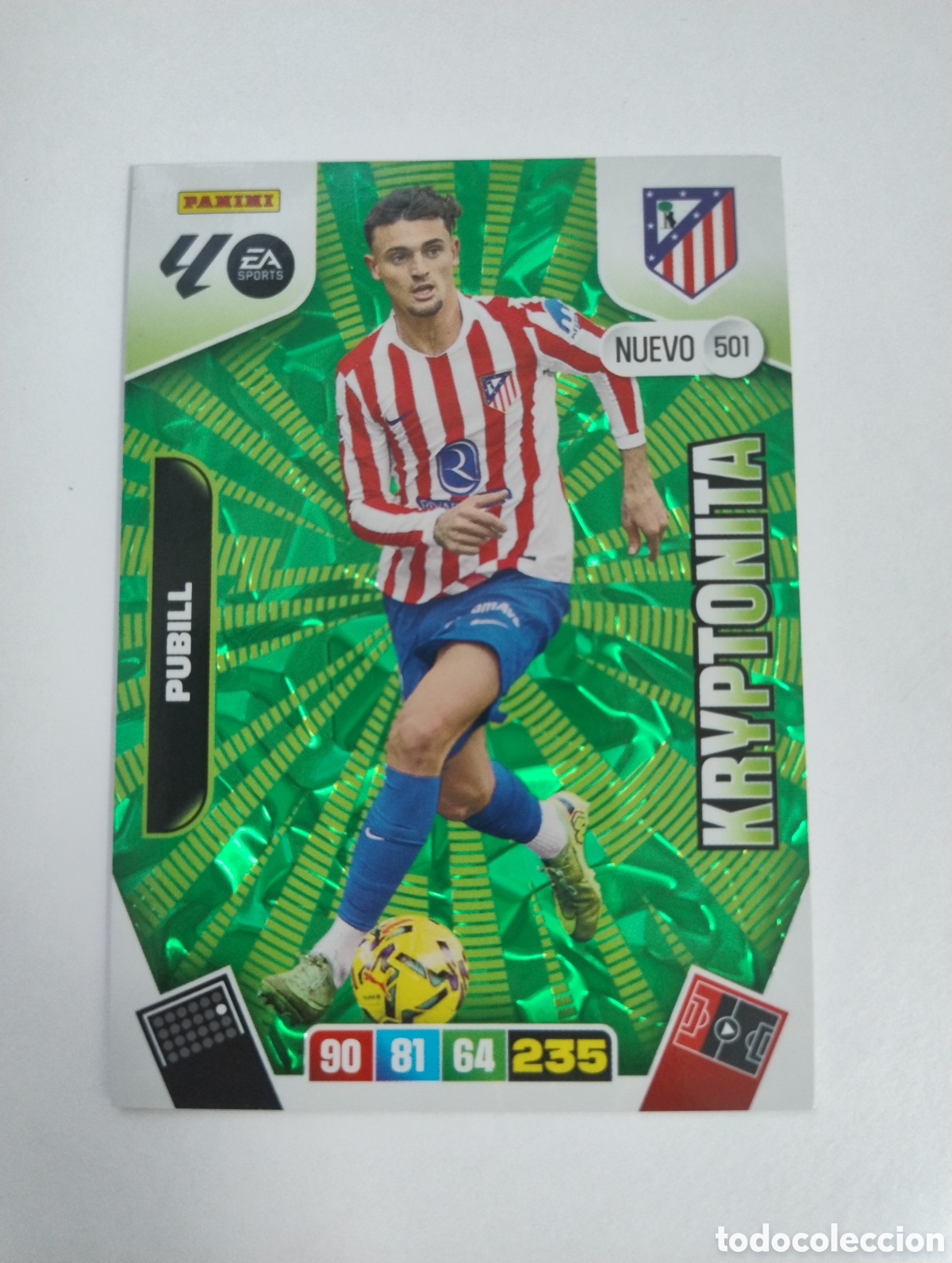 Cromos de f&uacute;tbol: 501 - Pubill - Atl&eacute;tico de Madrid - Adrenalyn XL Liga 2025 - 2026 Nuevo Kryptonita