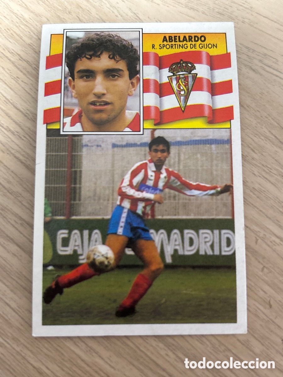 Cromos de f&uacute;tbol: ABELARDO SPORTING GIJON LIGA ESTE 1990 1991 90 91 NUNCA PEGADO SIN PEGAR