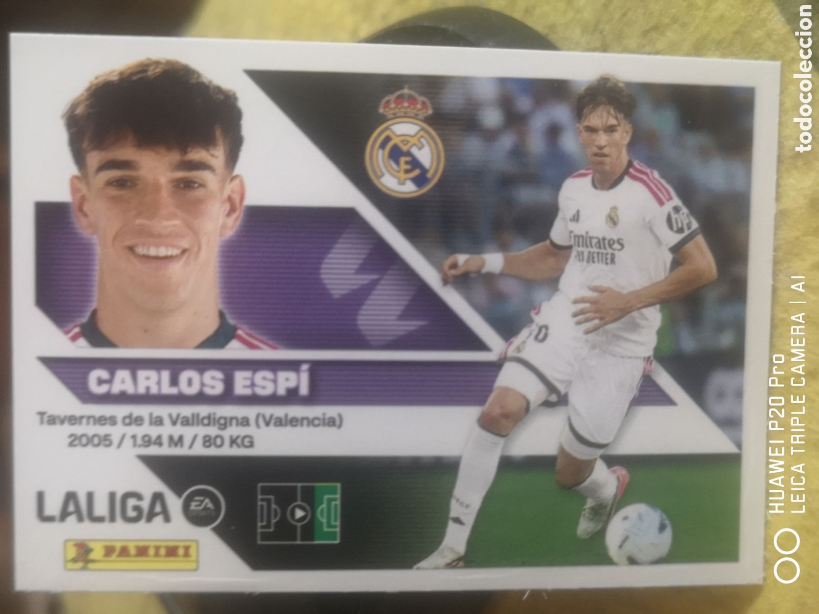 Cromos de f&uacute;tbol: LIGA ESTE 2026 2027 26 27 CARLOS ESPI COLOCA 17 BIS REAL MADRID