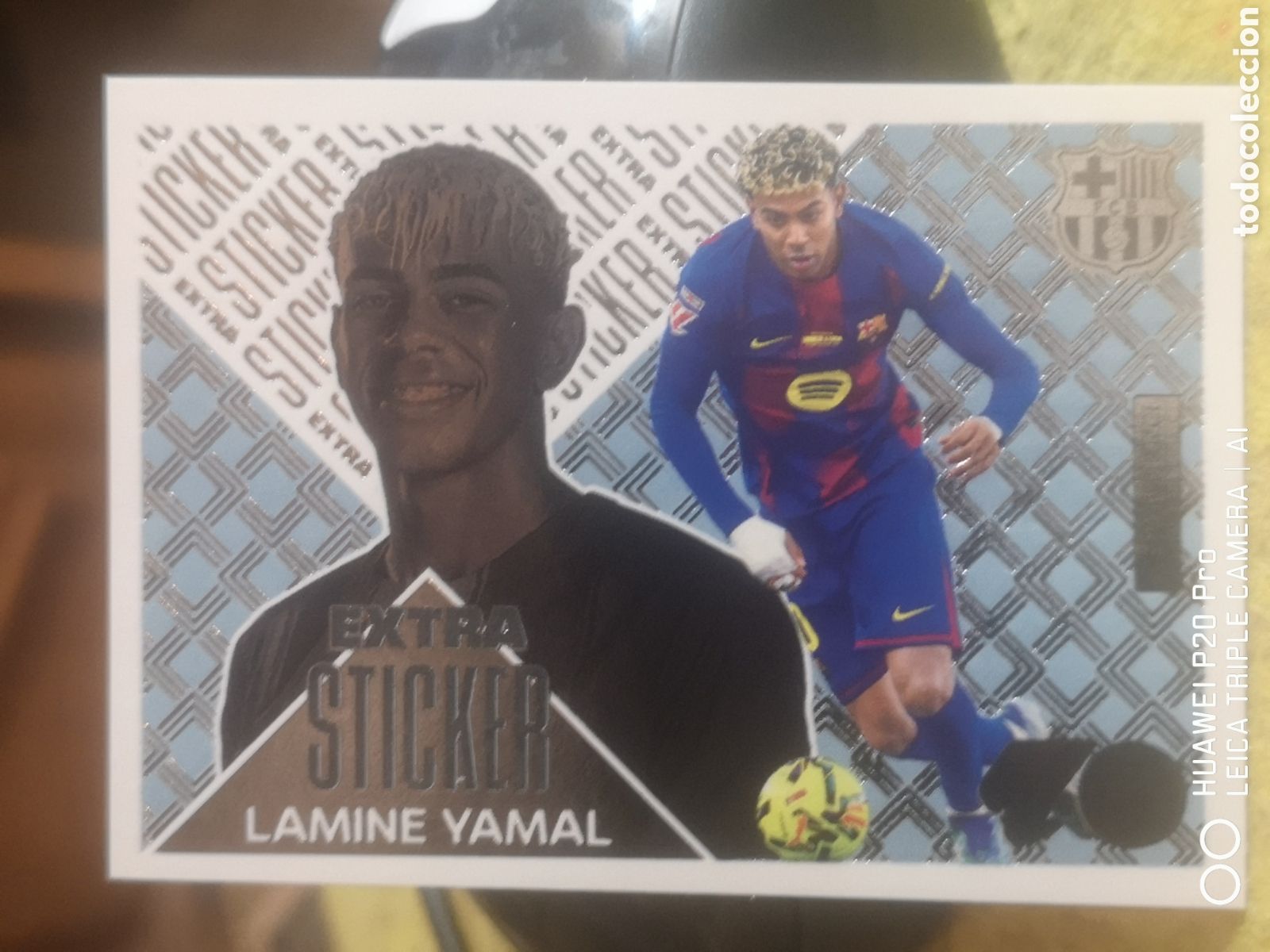 Cromos de f&uacute;tbol: LAMINE YAMAL EXTRA STICKER PLATA LIGA ESTE 2026 2027 2026 27 BARCELONA