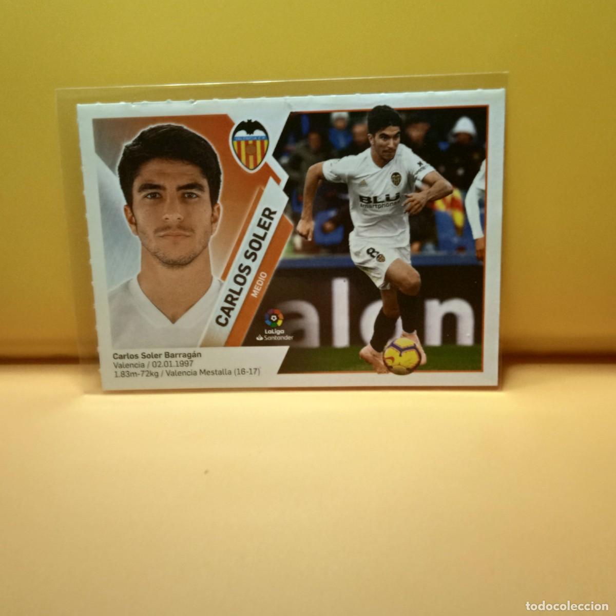 Cromos de f&uacute;tbol: EDICIONES ESTE 2019 2020 19 20 VALENCIA C.F CARLOS SOLER 9 (ERROR)