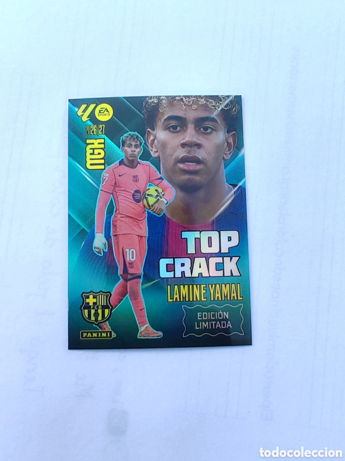 Cromos de Futebol: Carta MEGACRACKS 26/27. NUEVO. TOP CRACK LAMINE YAMAL BARCELONA. PANINI