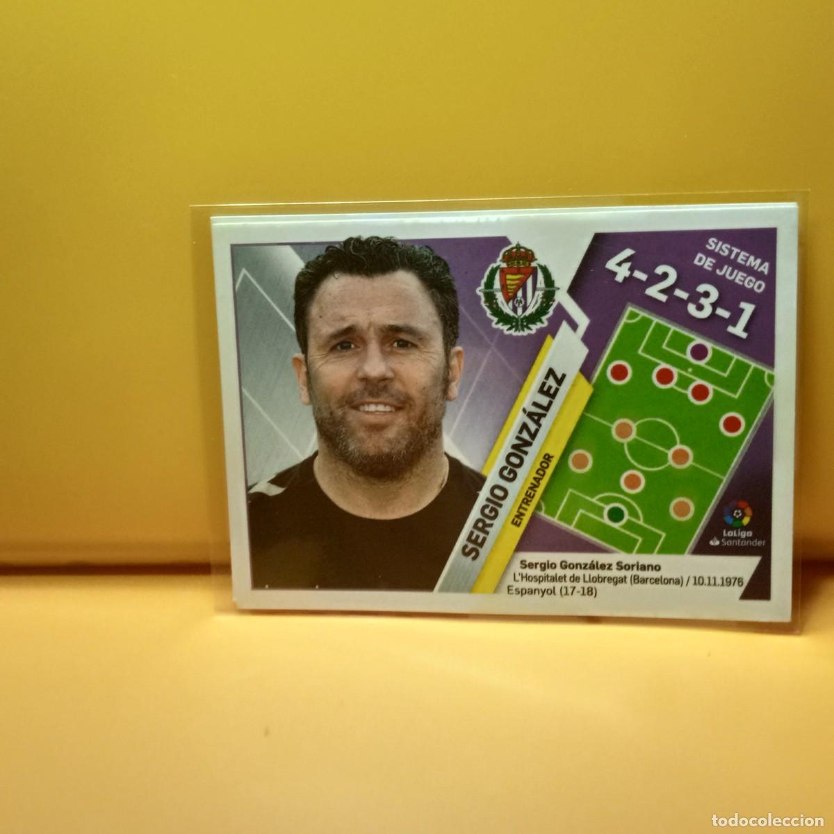 Cromos de f&uacute;tbol: EDICIONES ESTE 2019 2020 19 20 ENTRENADORES R VALLADOLID CF SERGIO GONZ&Aacute;LEZ 38