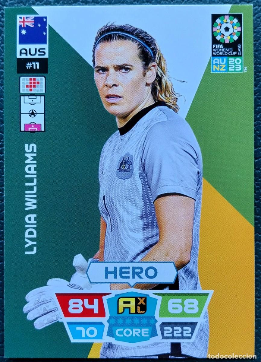 Cromos de f&uacute;tbol: 11 LYDIA WILLIAMS AUSTRALIA FICHAS ALBUM ADRENALYN FEMENINO MUNDIAL WOMEN'S WORLD AU NZ 2023