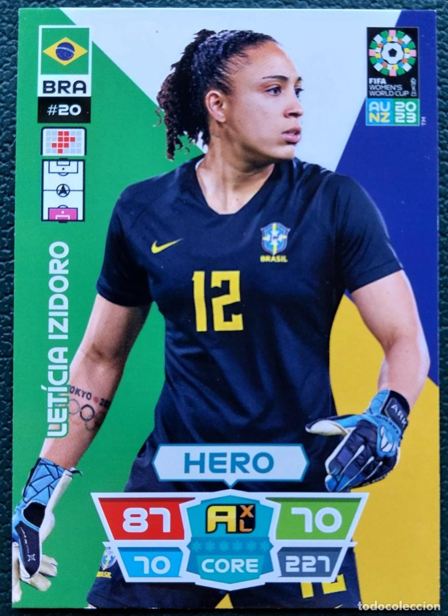 Cromos de f&uacute;tbol: 20 LETICIA IZIDORO BRASIL FICHAS ALBUM ADRENALYN FEMENINO MUNDIAL WOMEN'S WORLD AU NZ 2023