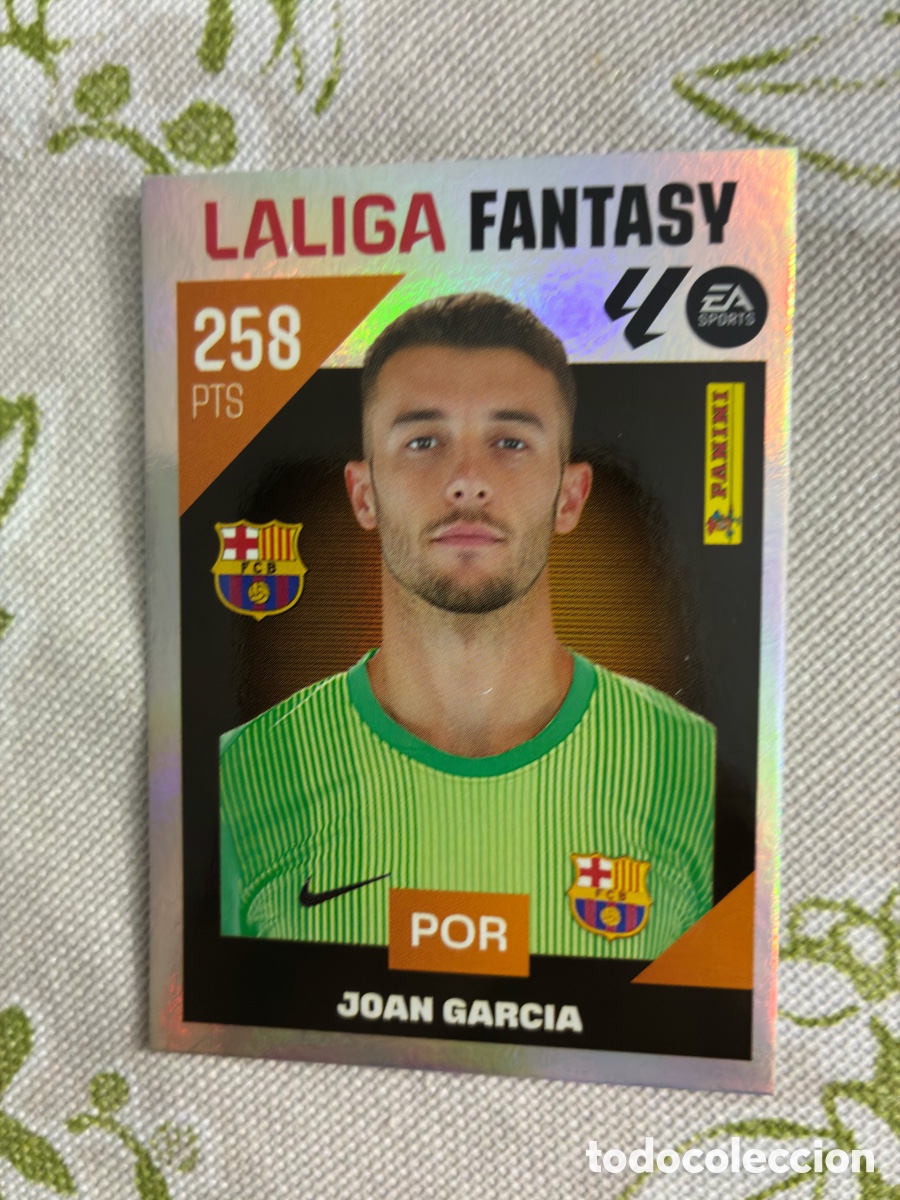 Cromos de f&uacute;tbol: Cromo Joan Garcia (FC Barcelona) N&ordm; 2 &rdquo;LALIGA FANTASY&rdquo; Metalizado - liga Este 26-27 (Sin Pegar)