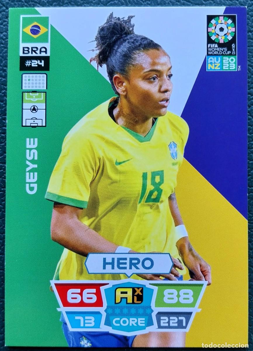 Cromos de f&uacute;tbol: 24 GEYSE BRASIL FICHAS ALBUM ADRENALYN FEMENINO MUNDIAL WOMEN'S WORLD AU NZ 2023