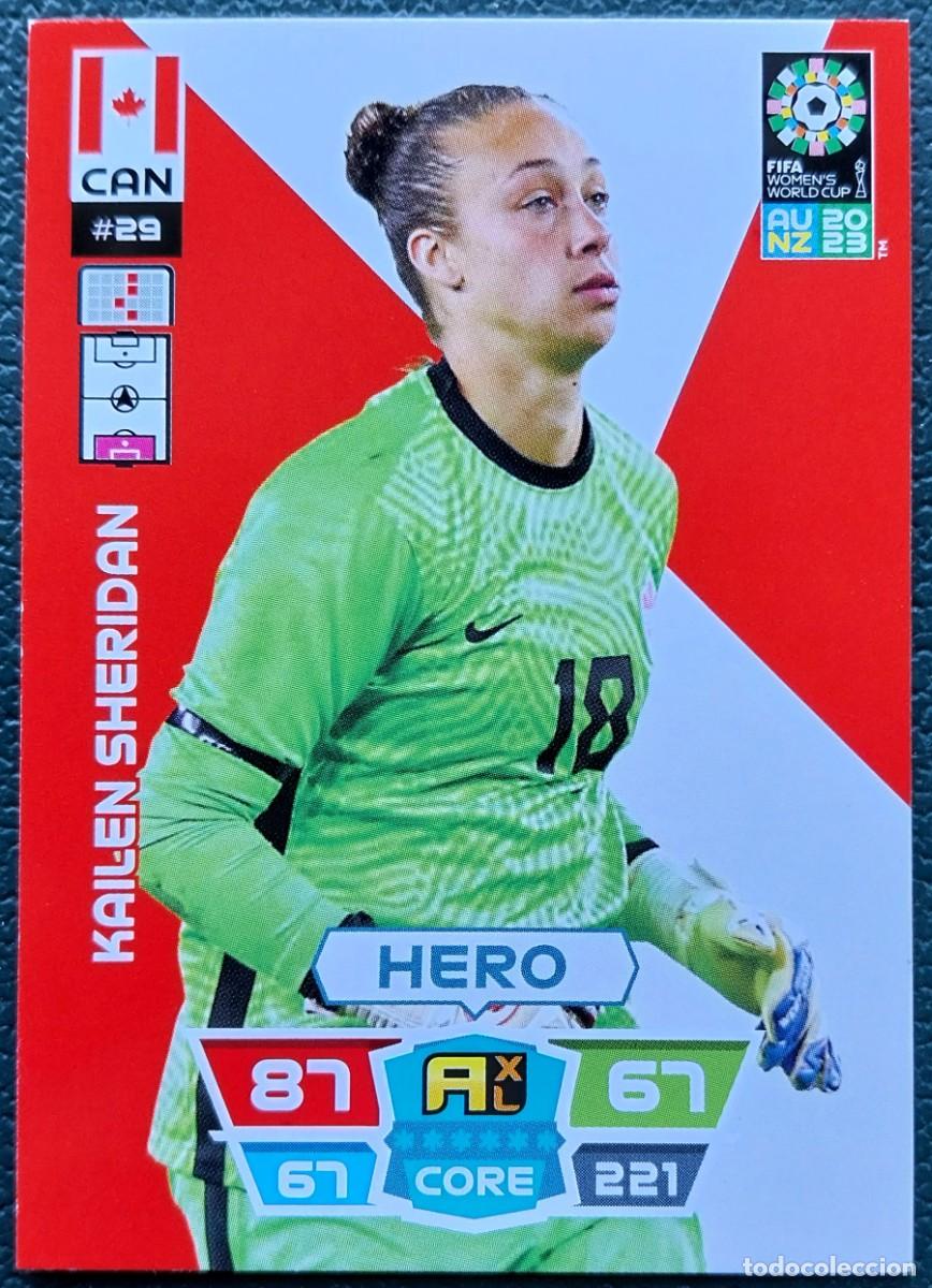 Cartes &agrave; collectionner de Football: 29 KAILEN SHERIDAN CANADA FICHAS ALBUM ADRENALYN FEMENINO MUNDIAL WOMEN'S WORLD AU NZ 2023