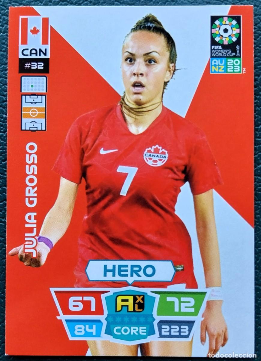 Cromos de f&uacute;tbol: 32 JULIA GROSSO CANADA FICHAS ALBUM ADRENALYN FEMENINO MUNDIAL WOMEN'S WORLD AU NZ 2023