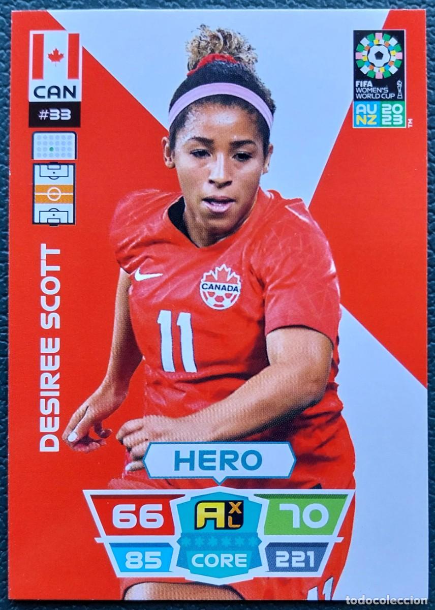 Cromos de f&uacute;tbol: 33 DESIREE SCOTT CANADA FICHAS ALBUM ADRENALYN FEMENINO MUNDIAL WOMEN'S WORLD AU NZ 2023