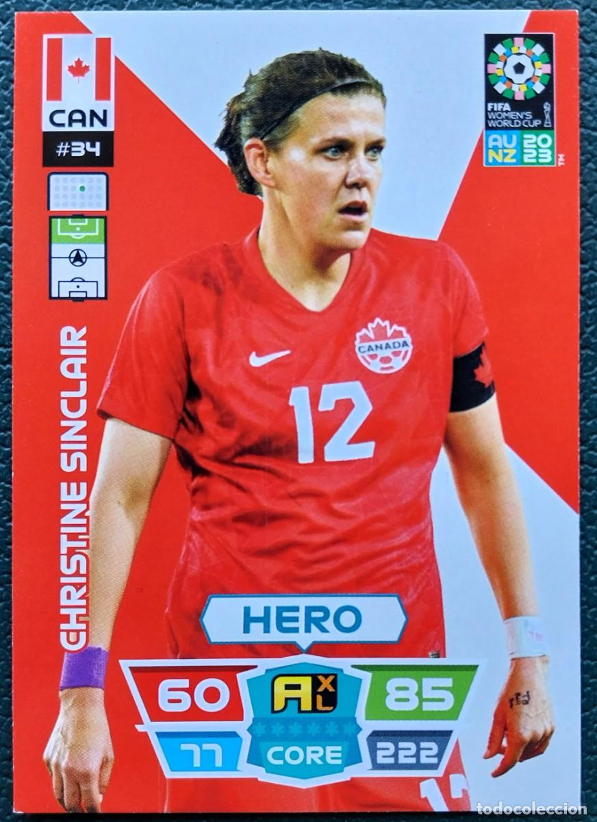 Cromos de f&uacute;tbol: 34 CHRISTINE SINCLAIR CANADA FICHAS ALBUM ADRENALYN FEMENINO MUNDIAL WOMEN'S WORLD AU NZ 2023