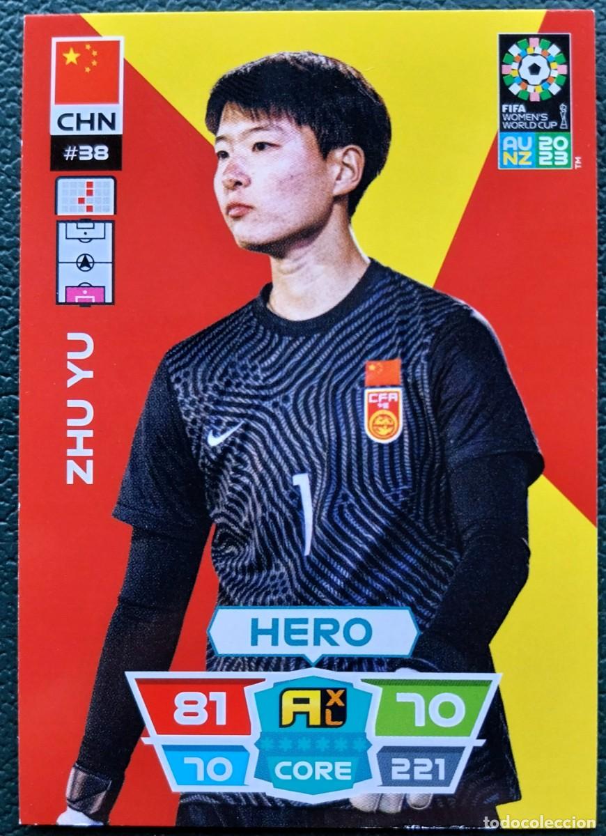 Cromos de f&uacute;tbol: 38 ZHU YU CHINA FICHAS ALBUM ADRENALYN FEMENINO MUNDIAL WOMEN'S WORLD AU NZ 2023