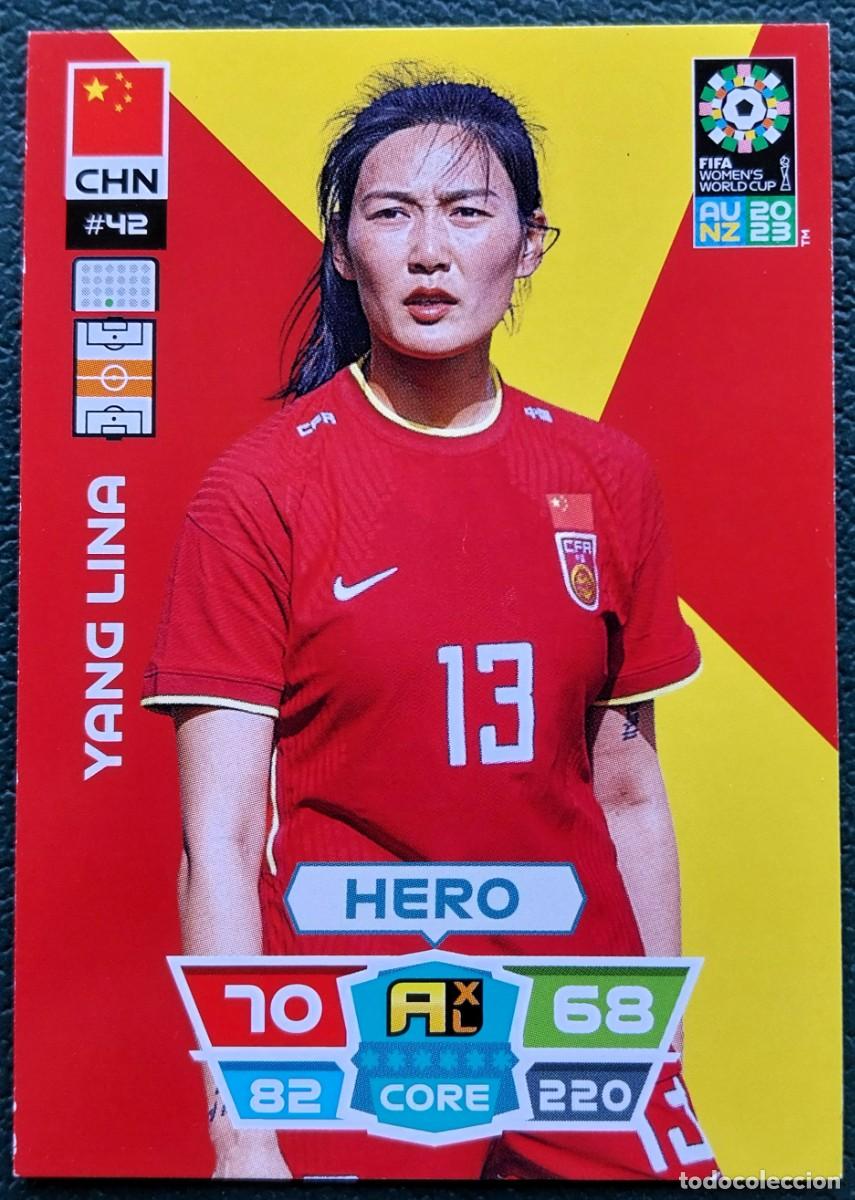 Cromos de f&uacute;tbol: 42 YANG LINA CHINA FICHAS ALBUM ADRENALYN FEMENINO MUNDIAL WOMEN'S WORLD AU NZ 2023