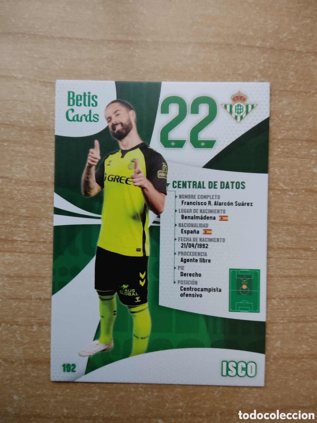 Cromos de f&uacute;tbol: 192 ISCO REAL BETIS HOLY CARDS 2024 2025