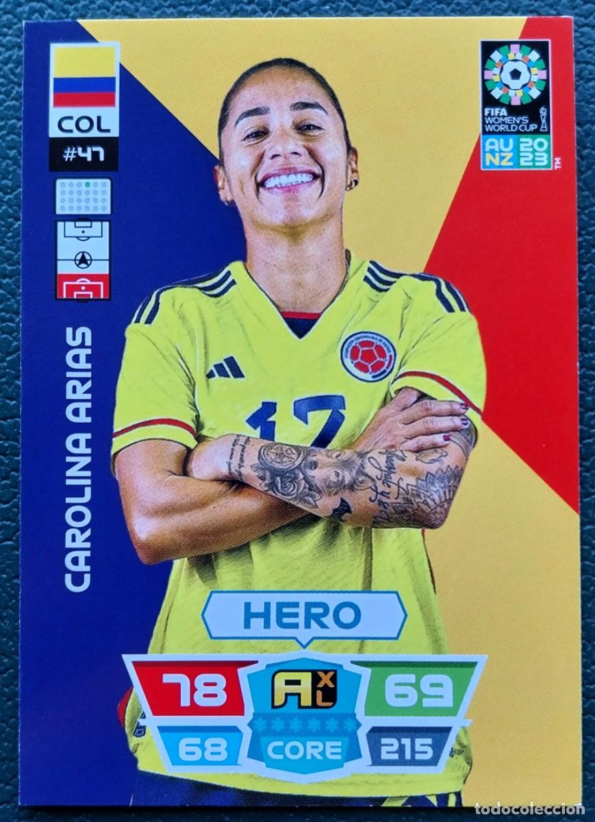 Cromos de f&uacute;tbol: 47 CAROLINA ARIAS COLOMBIA FICHAS ALBUM ADRENALYN FEMENINO MUNDIAL WOMEN'S WORLD AU NZ 2023