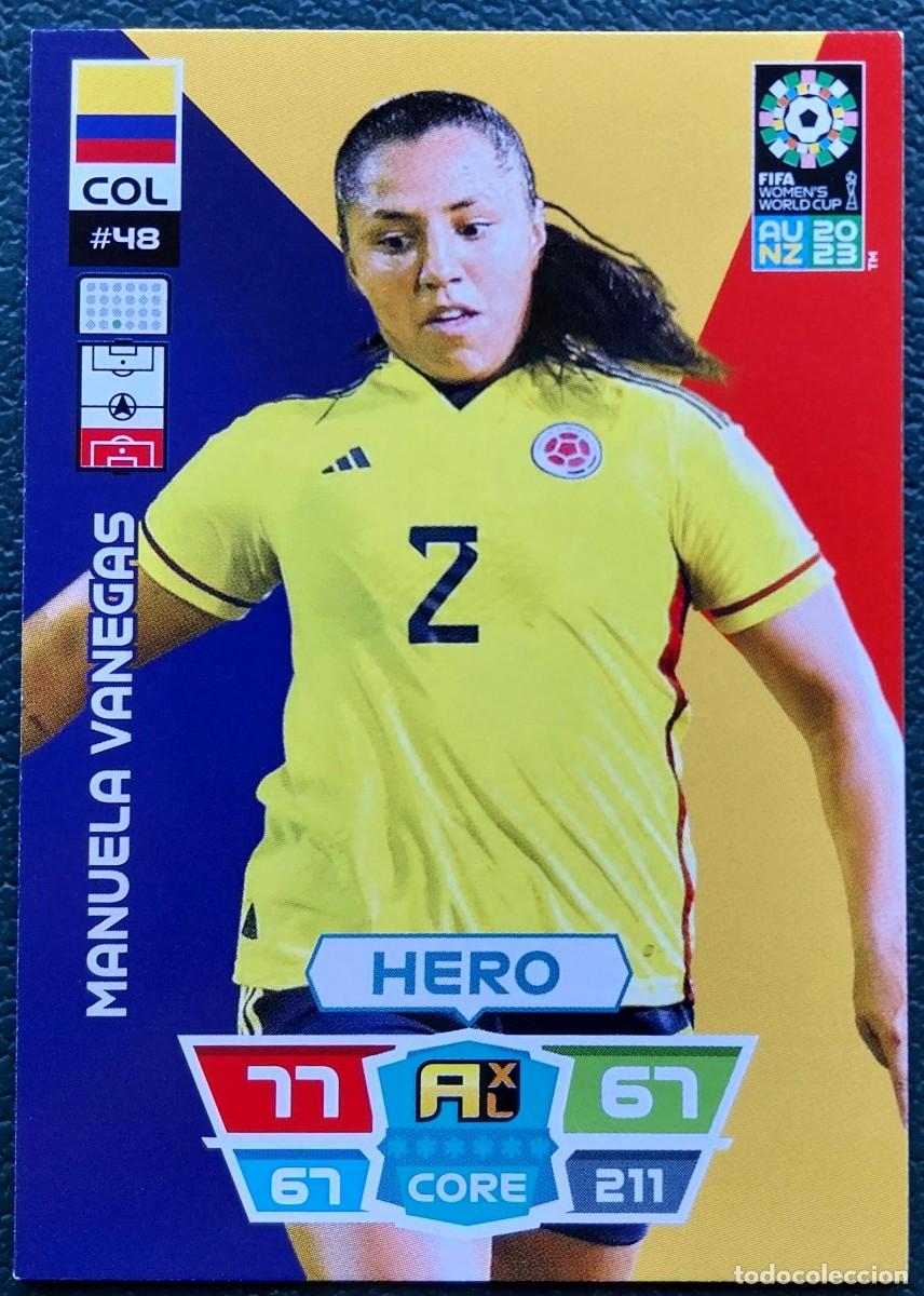 Cromos de f&uacute;tbol: 48 MANUELA VANEGAS COLOMBIA FICHAS ALBUM ADRENALYN FEMENINO MUNDIAL WOMEN'S WORLD AU NZ 2023